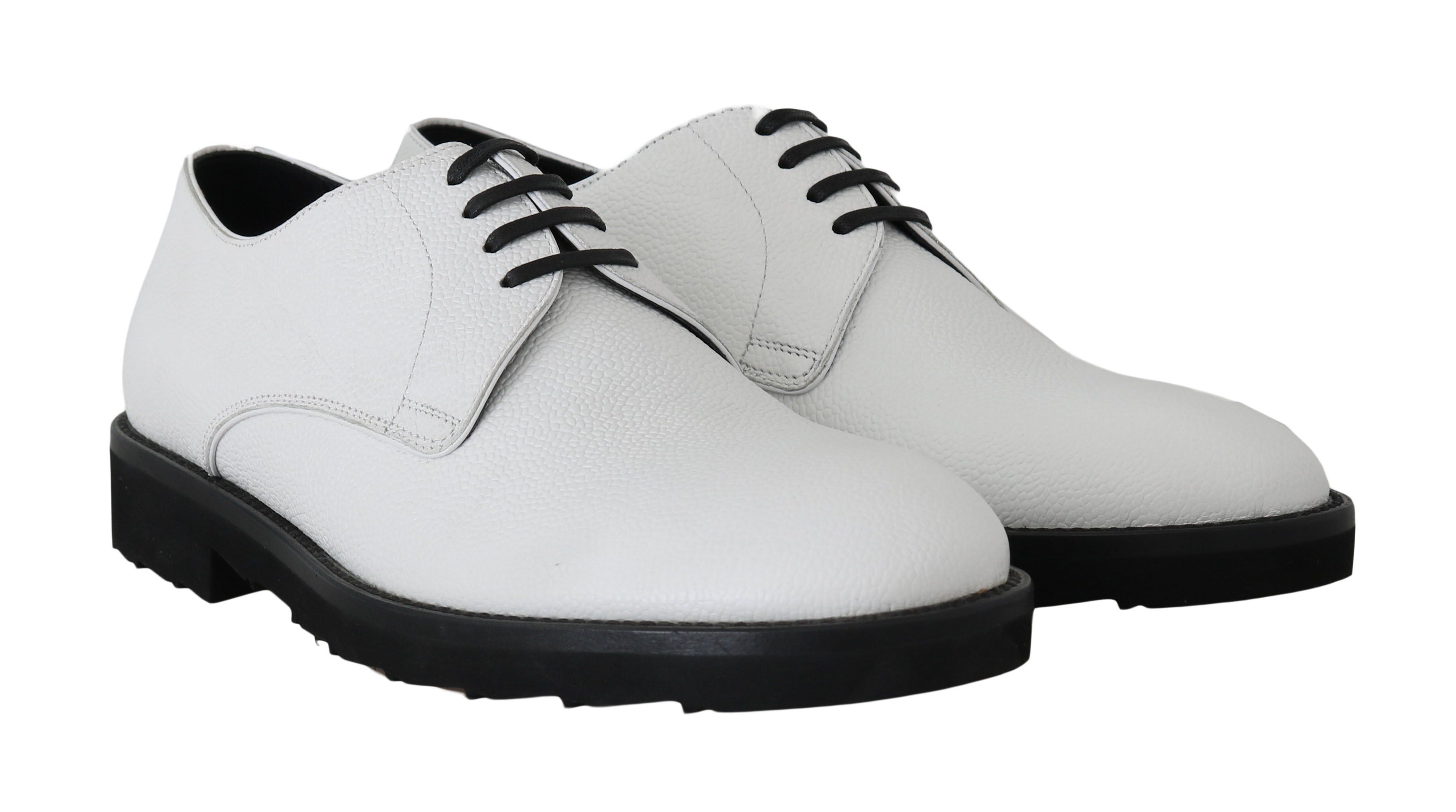 Dolce & Gabbana White Leather Derby Dress Formal Shoes LUNESCAPE