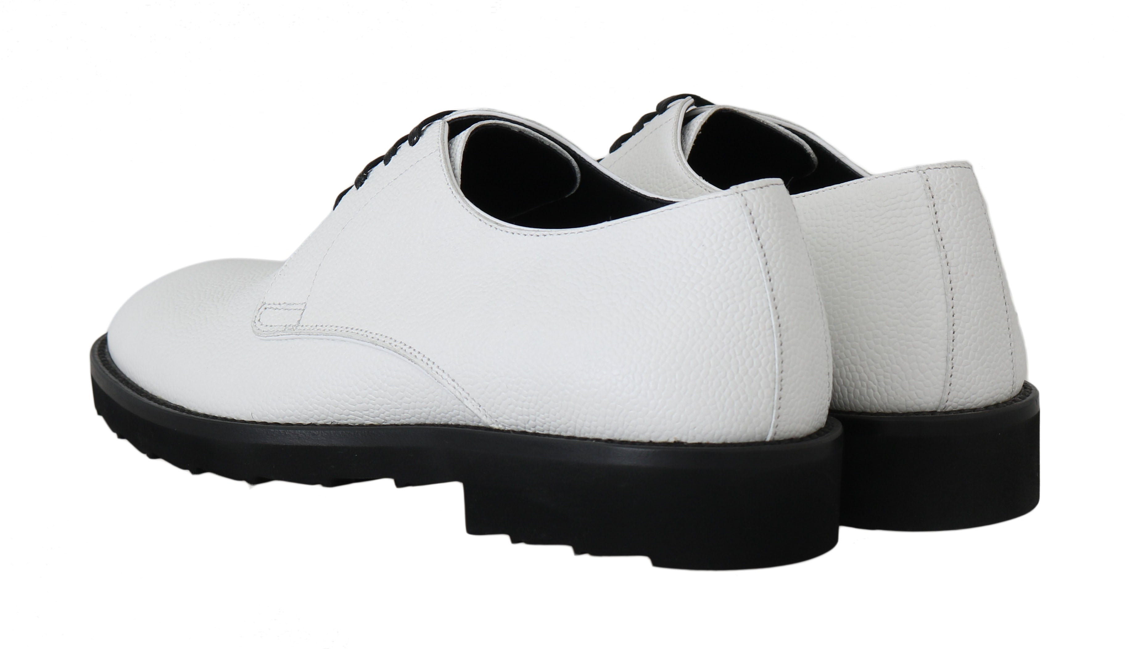 Dolce & Gabbana White Leather Derby Dress Formal Shoes LUNESCAPE