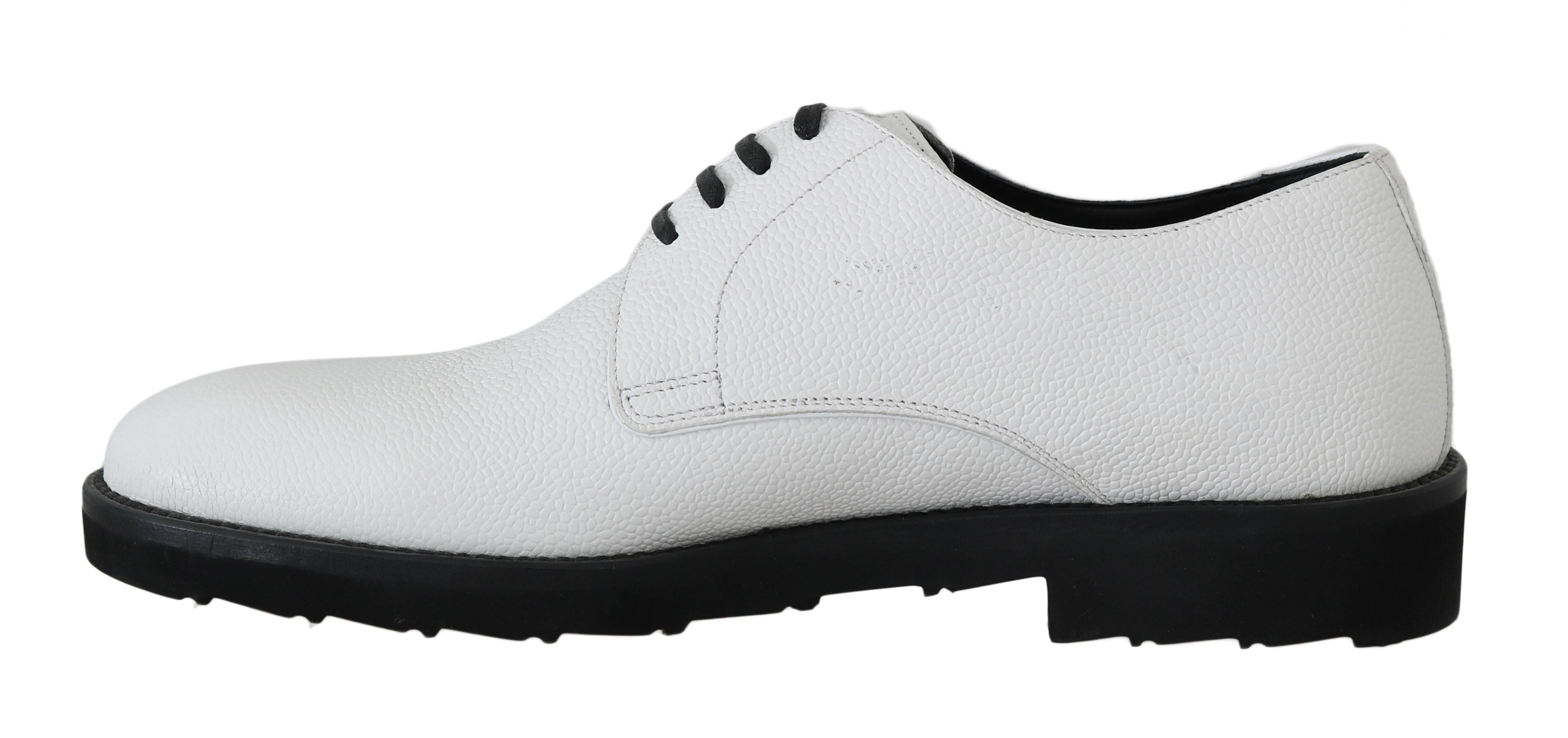 Dolce & Gabbana White Leather Derby Dress Formal Shoes LUNESCAPE