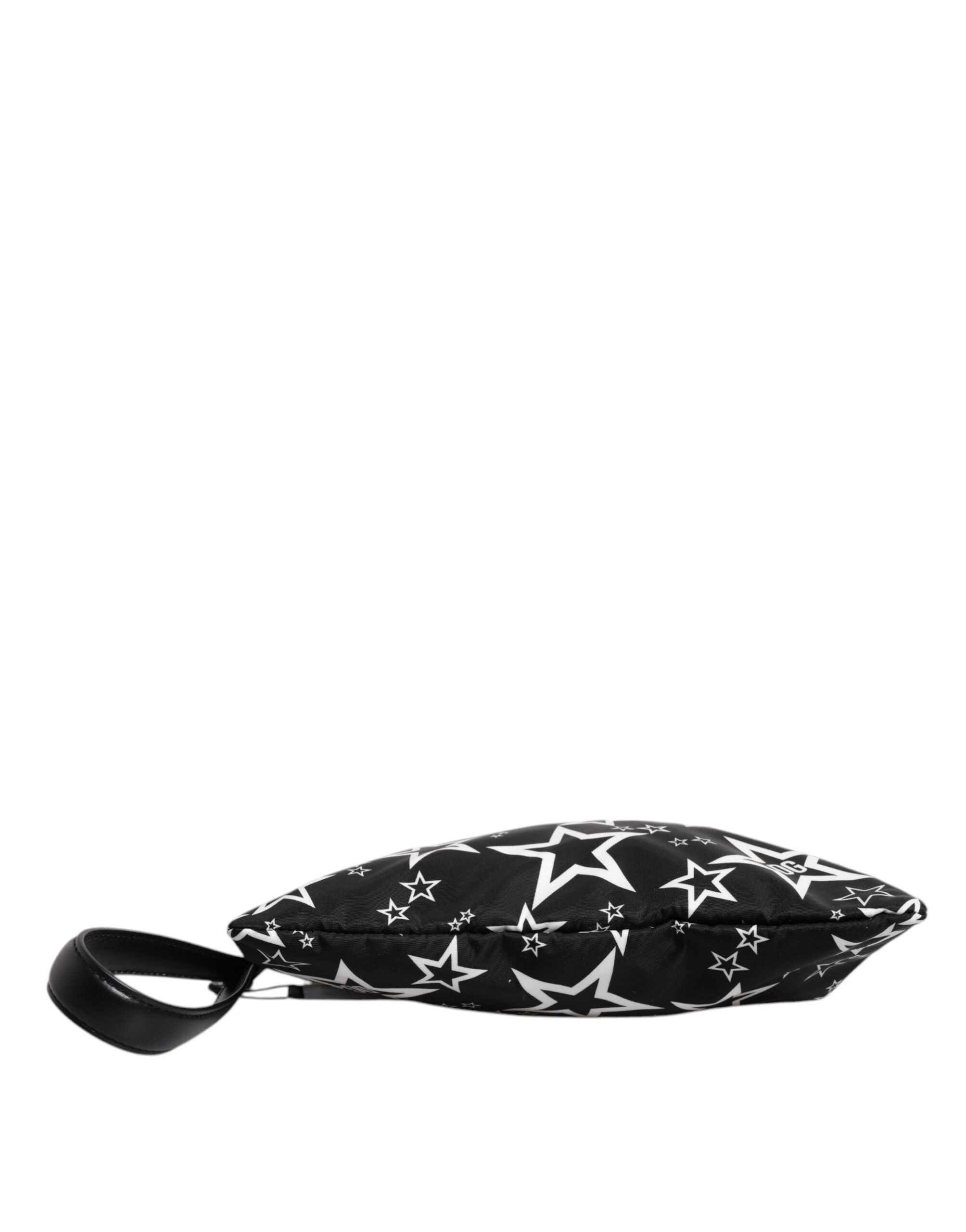Dolce & Gabbana Black White Stars Pattern Clutch Pouch Bag LUNESCAPE