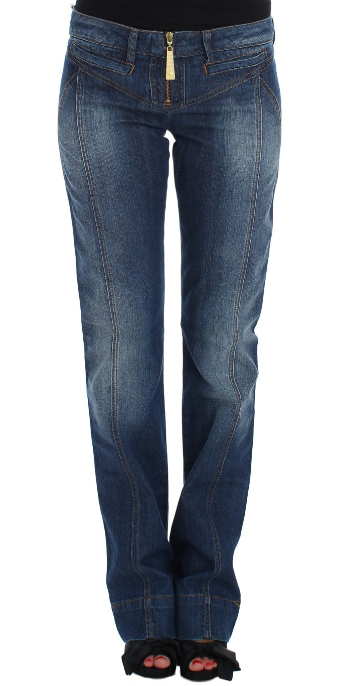 Cavalli Blue Wash Cotton Stretch Boot Cut Jeans LUNESCAPE