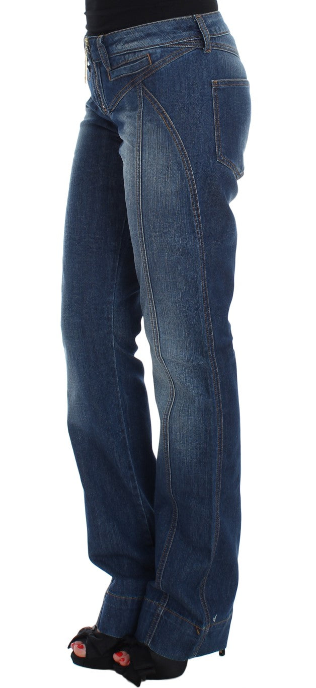 Cavalli Blue Wash Cotton Stretch Boot Cut Jeans LUNESCAPE