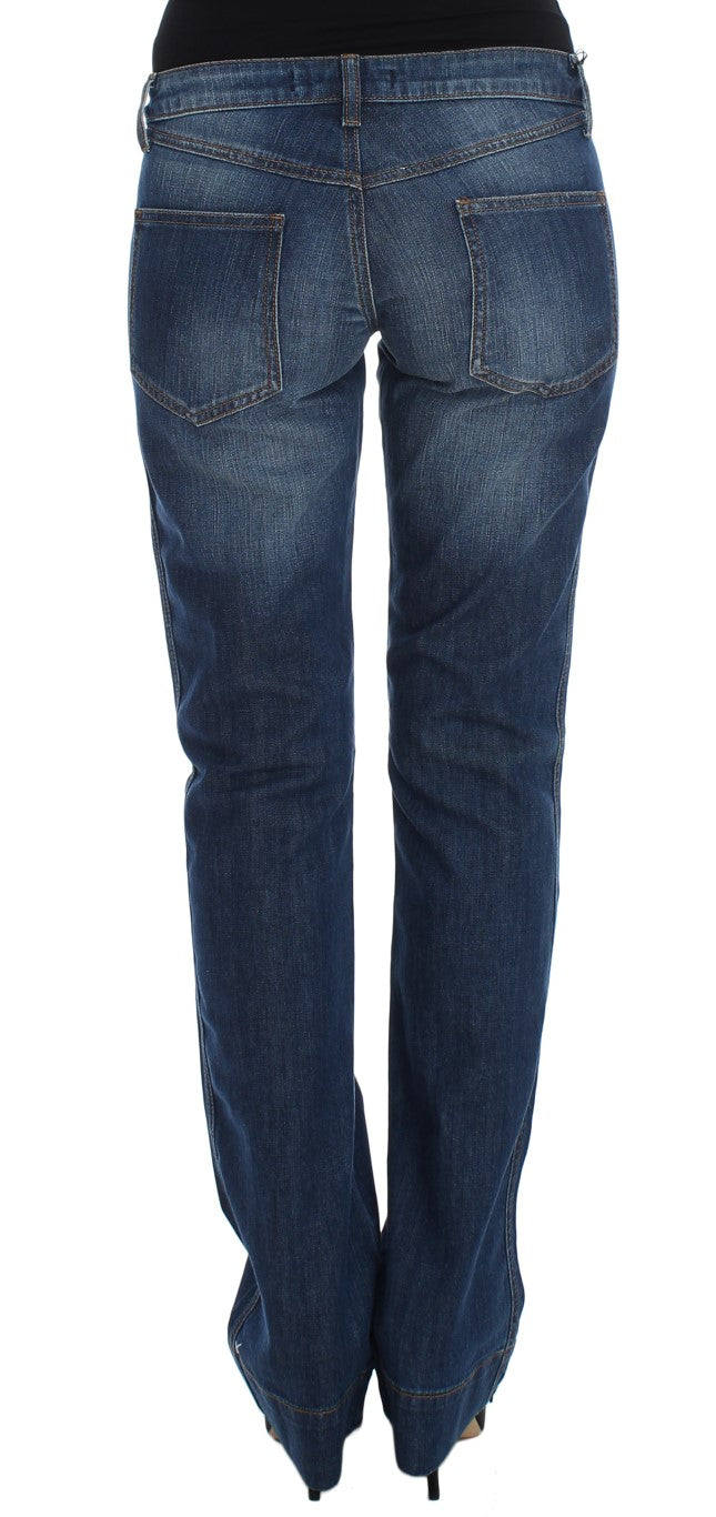Cavalli Blue Wash Cotton Stretch Boot Cut Jeans LUNESCAPE