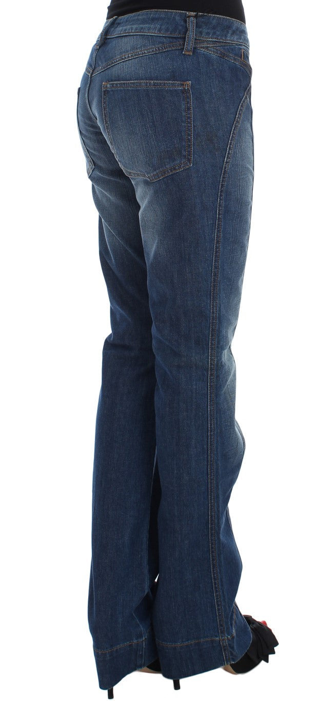 Cavalli Blue Wash Cotton Stretch Boot Cut Jeans LUNESCAPE