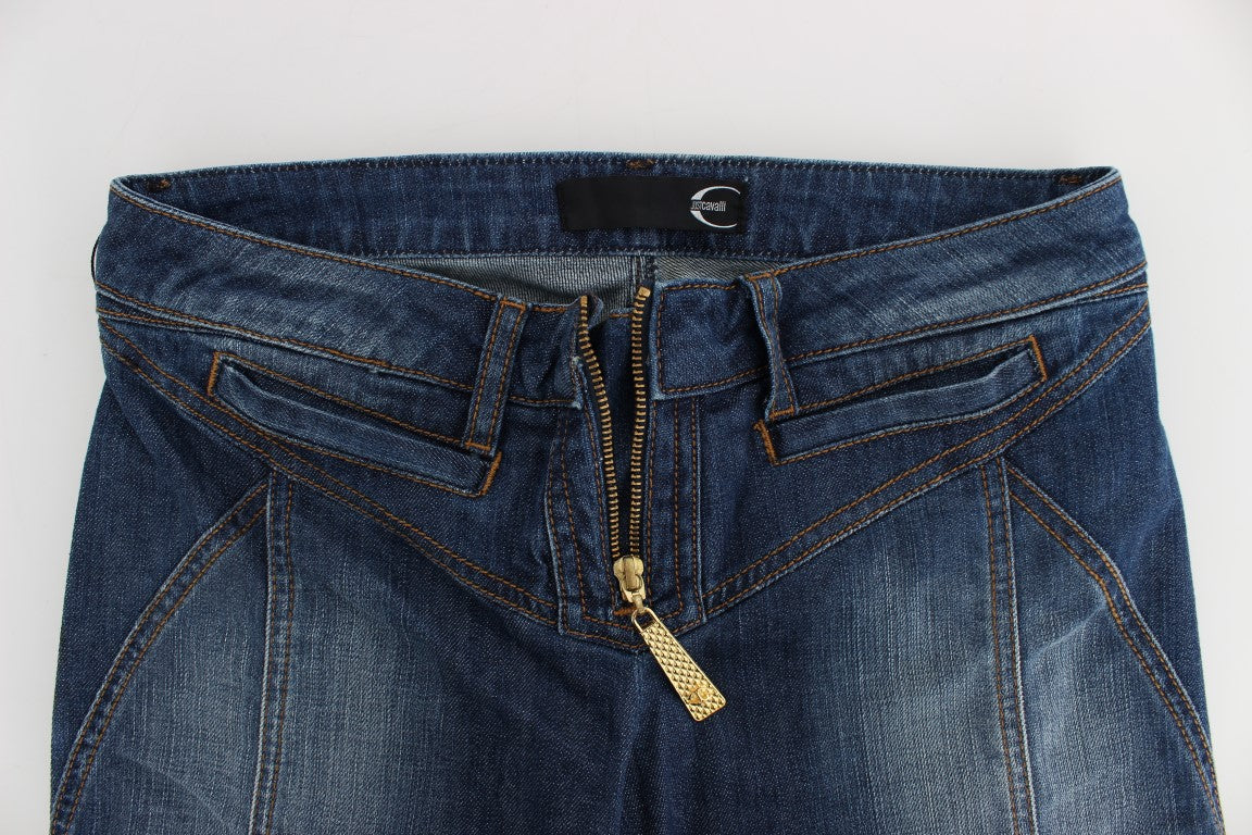 Cavalli Blue Wash Cotton Stretch Boot Cut Jeans LUNESCAPE