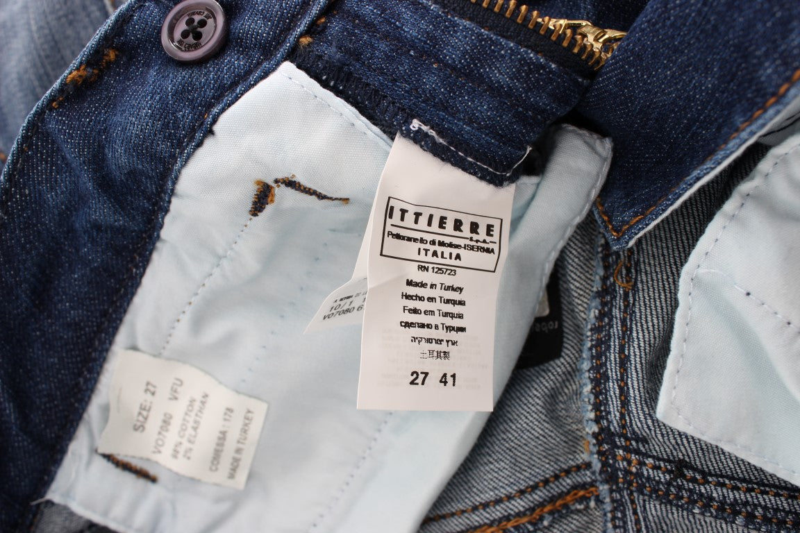 Cavalli Blue Wash Cotton Stretch Boot Cut Jeans LUNESCAPE