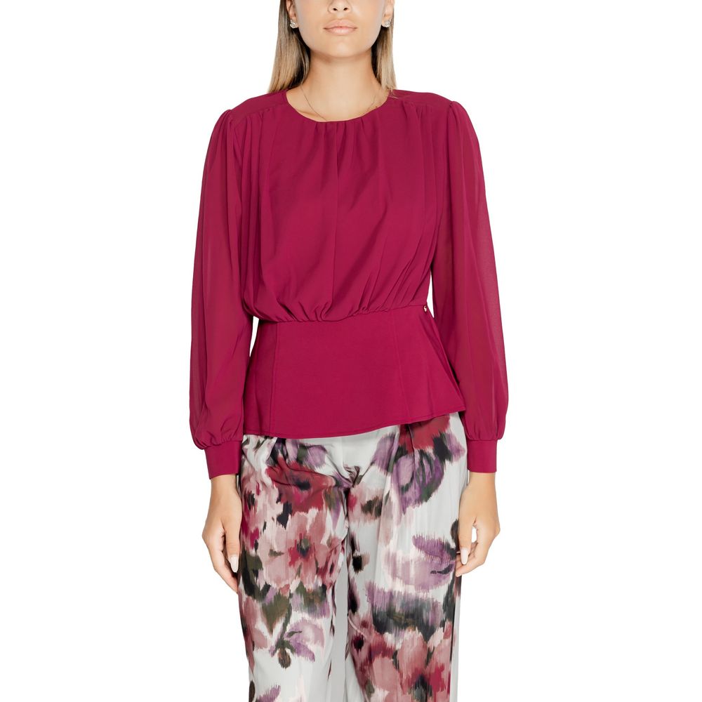Rinascimento Bordeaux Polyester Blouse LUNESCAPE