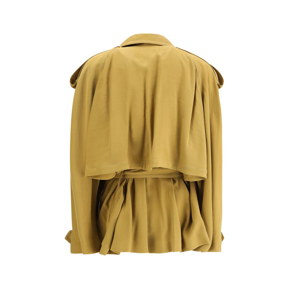 The Andamane Double-breasted Short Trench Coat LUNESCAPE