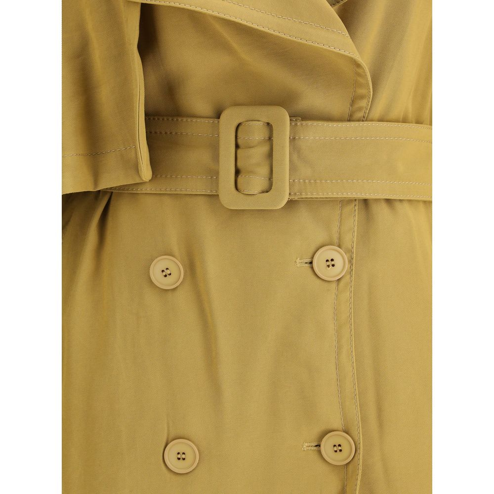 The Andamane Double-breasted Short Trench Coat LUNESCAPE