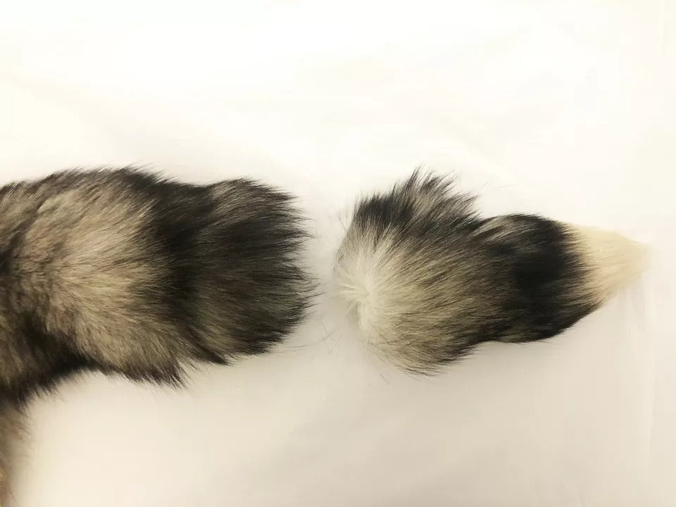 Dolce & Gabbana Brown Fox Tail Fur Shawl Neck Wrap Cover Collar Scarf
