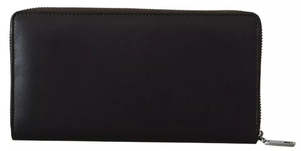 Dolce & Gabbana Brown Exotic Leather Zip Around Continental Clutch Wallet LUNESCAPE