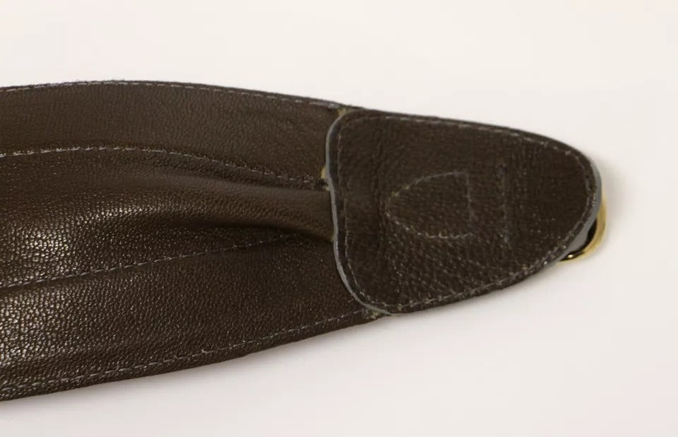 Dolce & Gabbana Brown D&G Leather Linnen Logo Belt LUNESCAPE