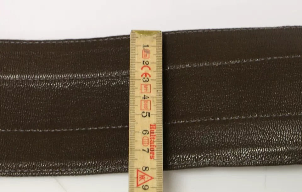 Dolce & Gabbana Brown D&G Leather Linnen Logo Belt LUNESCAPE