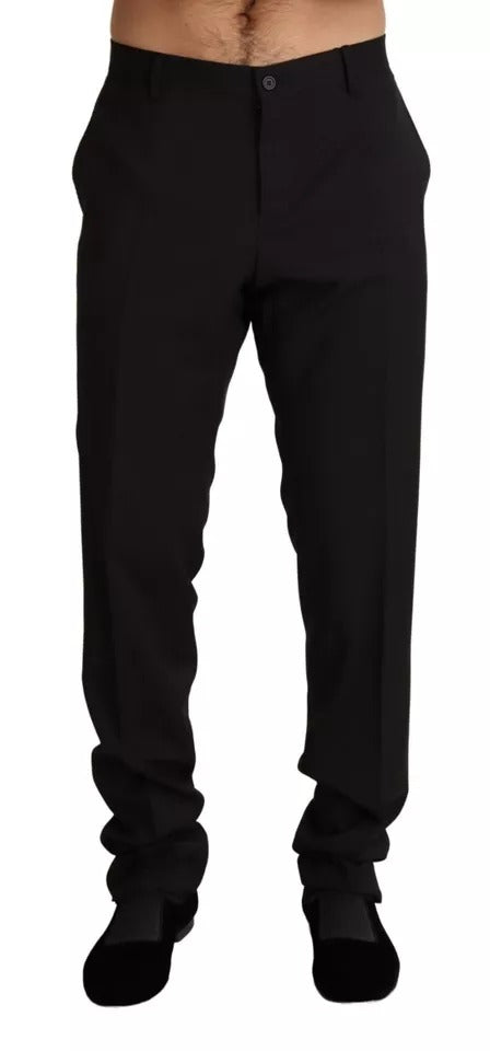Dolce & Gabbana Black Dress Formal Skinny Pants LUNESCAPE