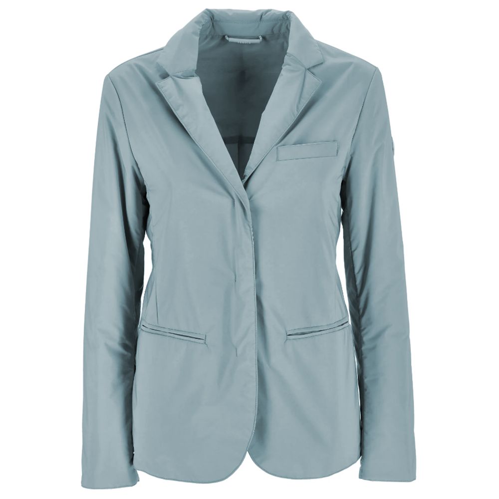 People Of Shibuya Light Blue Polyester Women Jacket LUNESCAPE