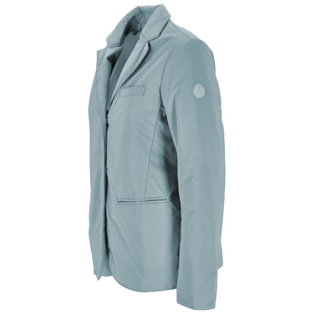 People Of Shibuya Light Blue Polyester Women Jacket LUNESCAPE