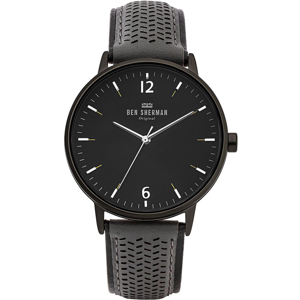 Ben Sherman Black Leather Watch LUNESCAPE