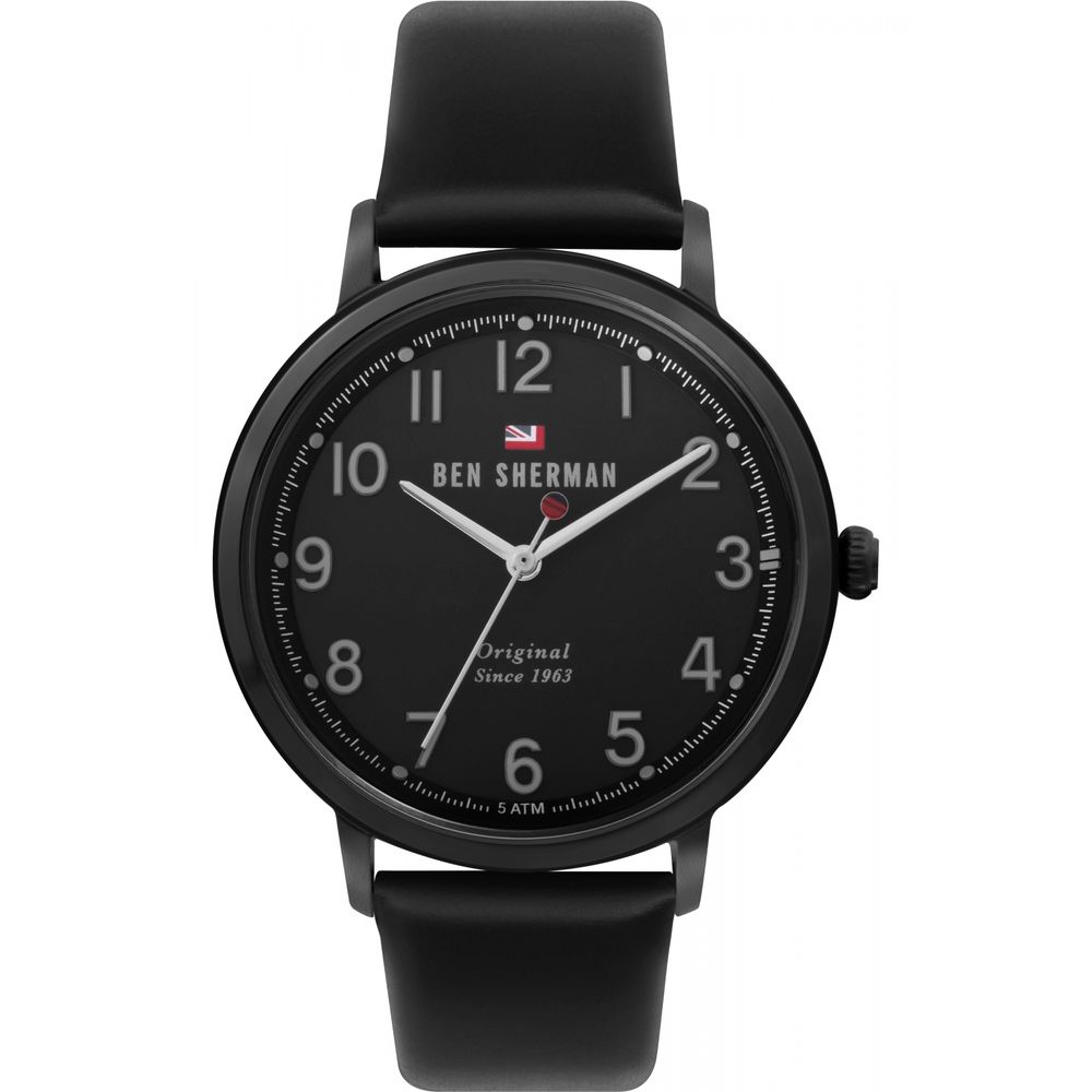 Ben Sherman Black Leather Watch LUNESCAPE