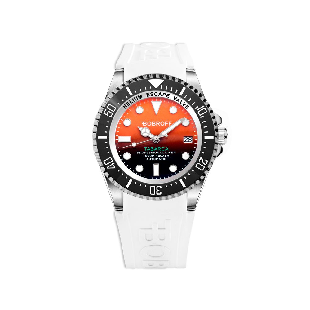 Bobroff White Rubber Watch LUNESCAPE