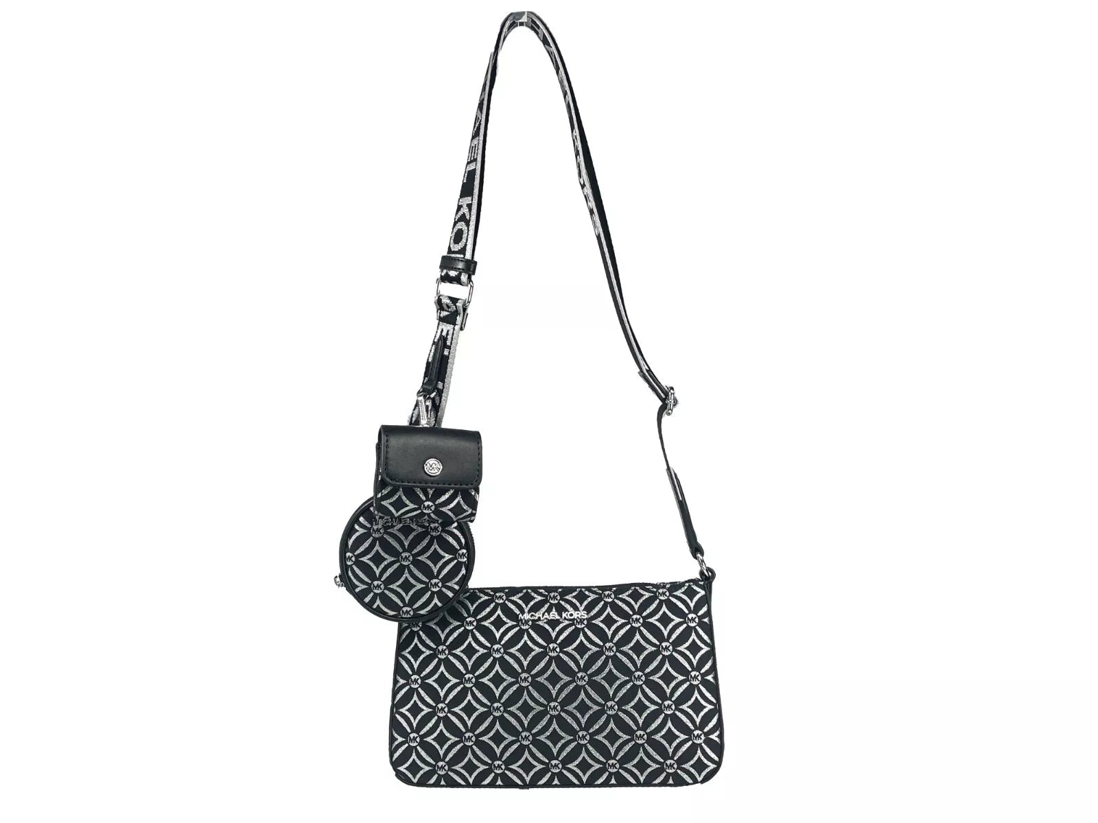 Michael Kors Crossbody Tech Attachment Bag Purse Black LUNESCAPE