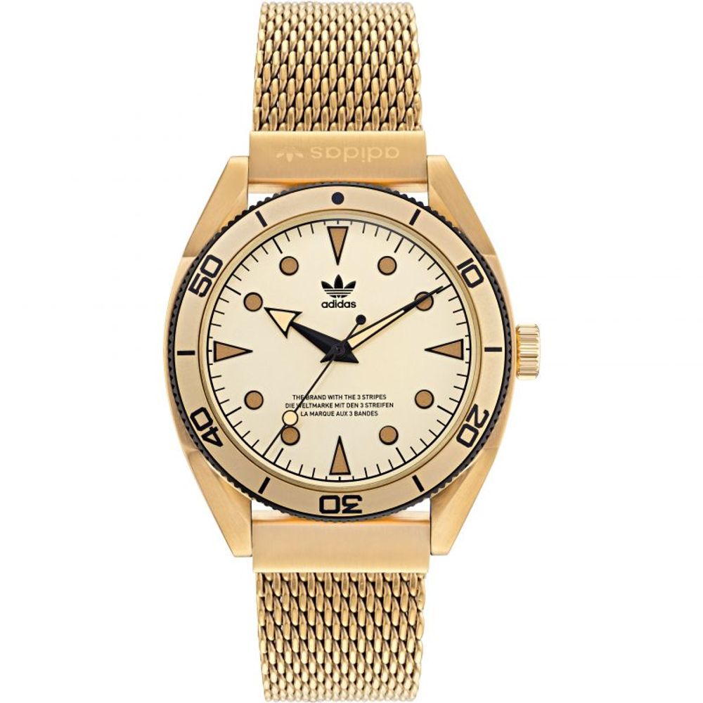 Adidas Gold Stainless Steel Watch LUNESCAPE