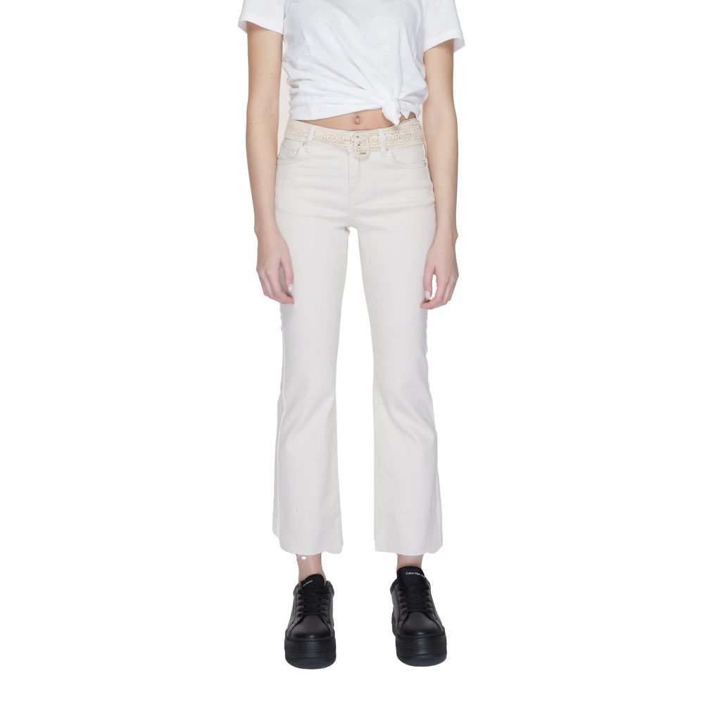 Vero Moda Beige Cotton Bootcut Jean LUNESCAPE