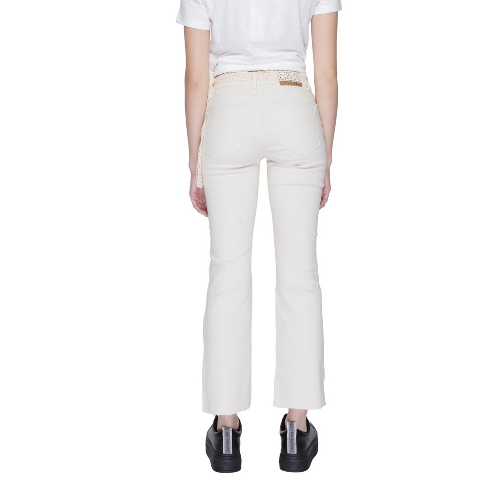 Vero Moda Beige Cotton Bootcut Jean LUNESCAPE