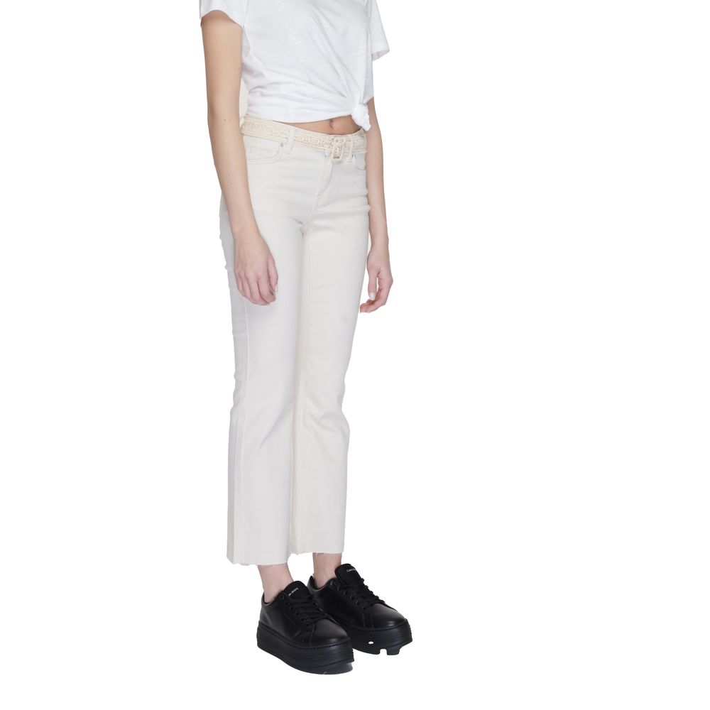 Vero Moda Beige Cotton Bootcut Jean LUNESCAPE