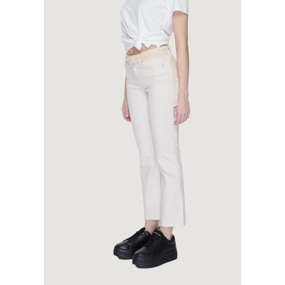 Vero Moda Beige Cotton Bootcut Jean LUNESCAPE