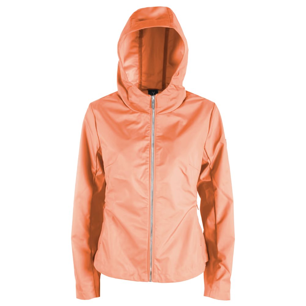 Yes Zee Orange Polyester Jackets & Coat LUNESCAPE