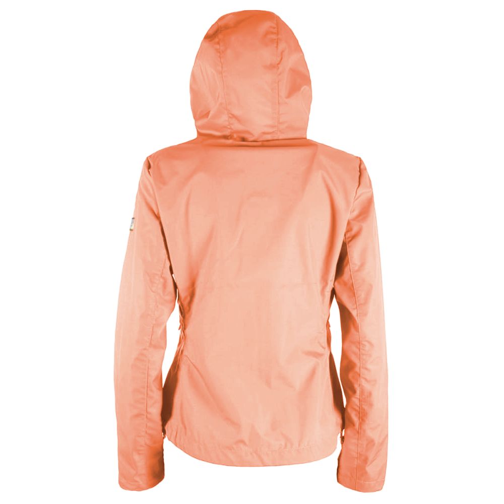 Yes Zee Orange Polyester Jackets & Coat LUNESCAPE