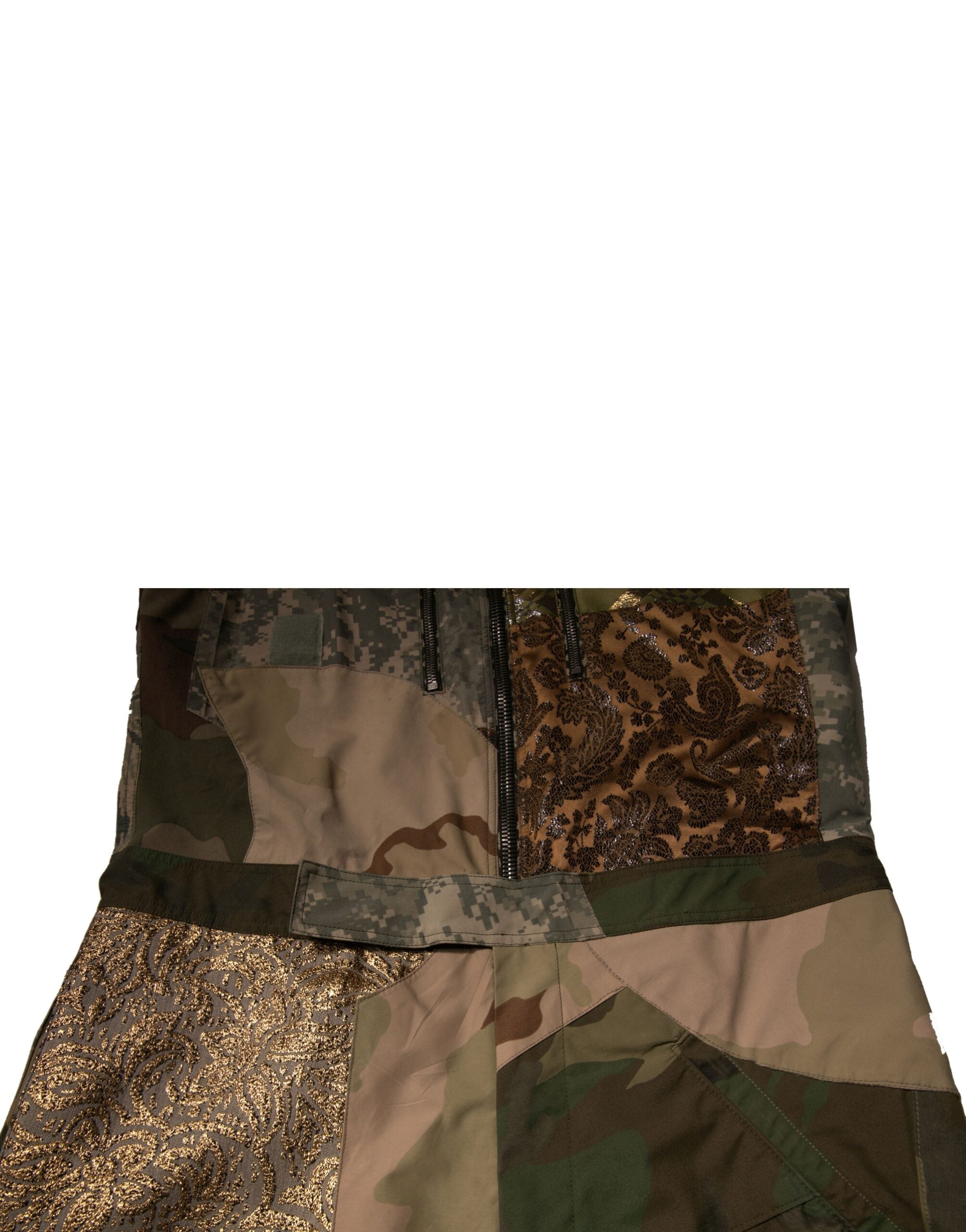Dolce & Gabbana Multicolor Patchwork Camouflage Overall Pants LUNESCAPE