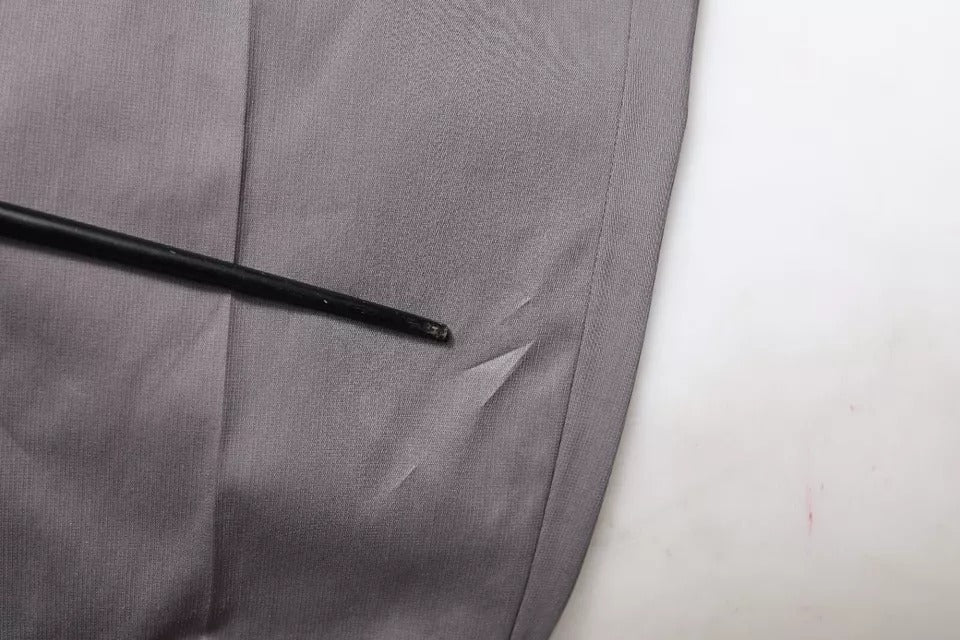 Dolce & Gabbana Dark Gray Mid Waist Dress Pants LUNESCAPE