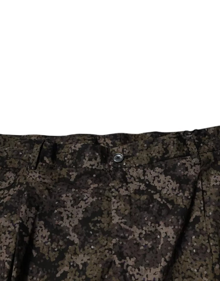 Dolce & Gabbana Multicolor Camouflage Men Dress Pants LUNESCAPE