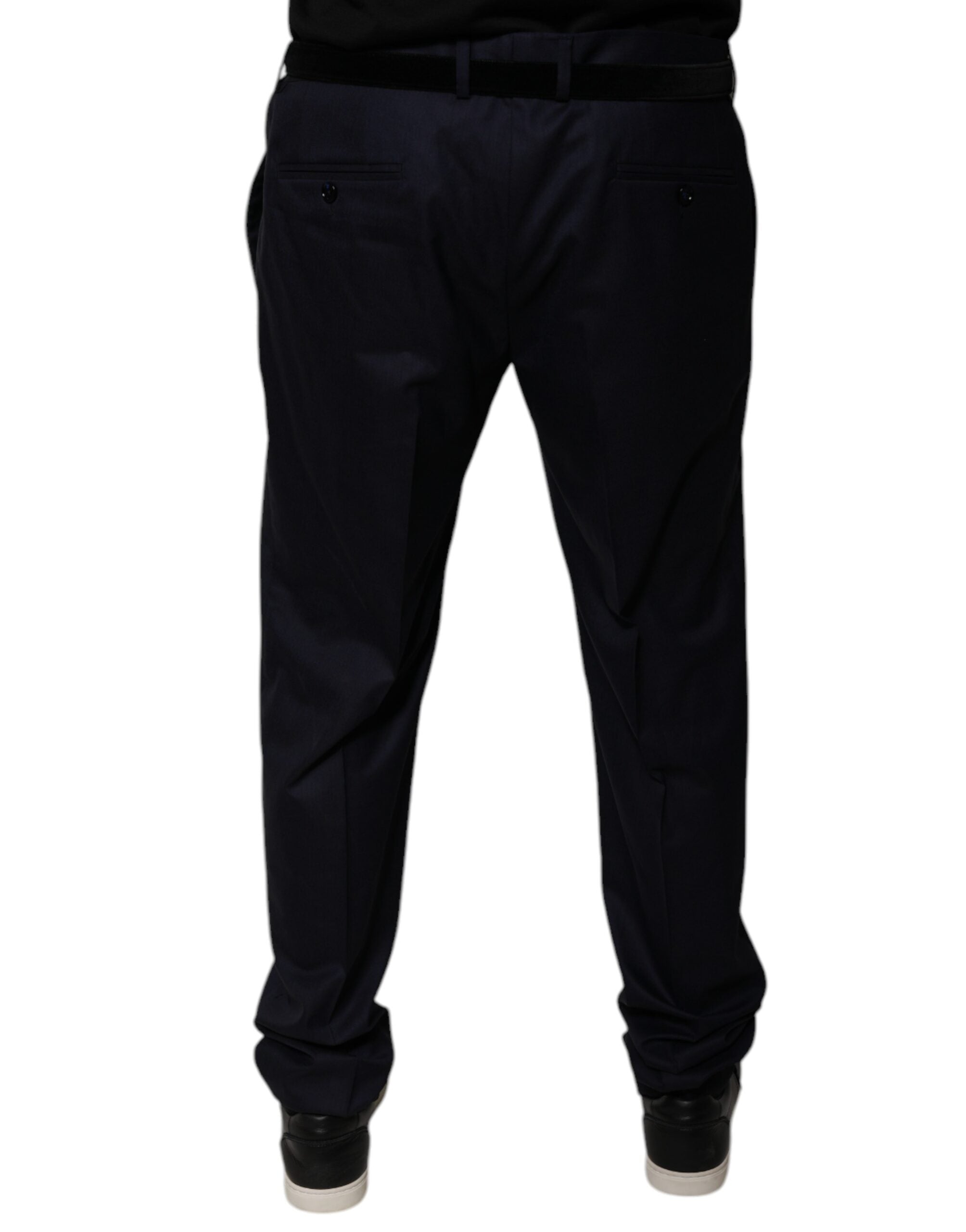 Dolce & Gabbana Dark Blue Tapered Formal Dress Pants LUNESCAPE