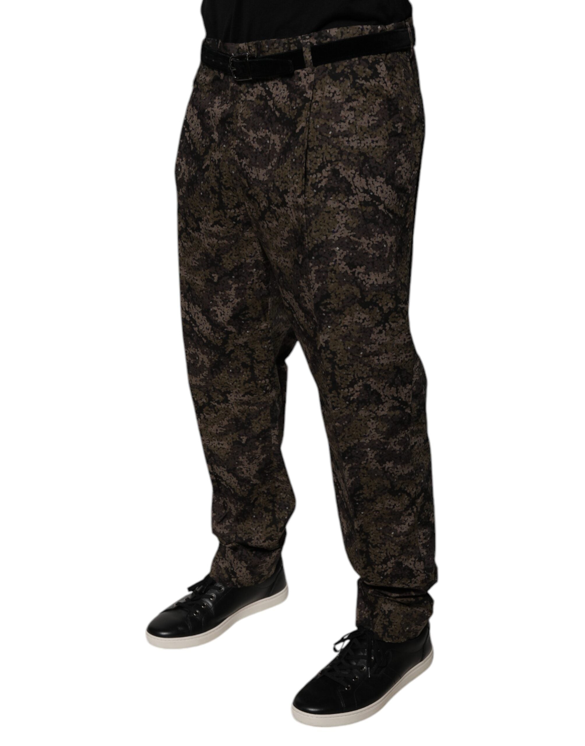 Dolce & Gabbana Multicolor Camouflage Men Dress Pants LUNESCAPE