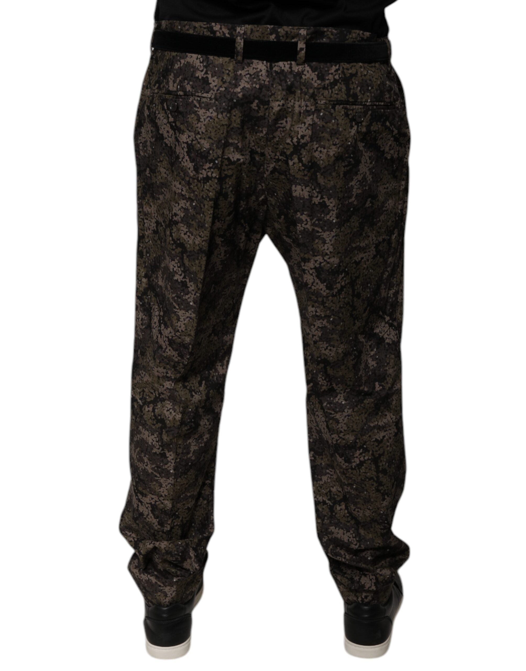 Dolce & Gabbana Multicolor Camouflage Men Dress Pants LUNESCAPE