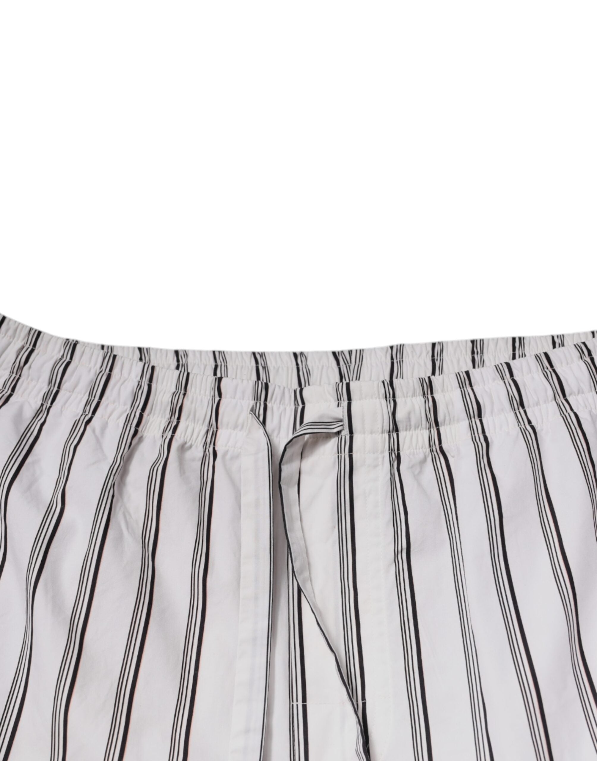 Dolce & Gabbana White Stripes Cotton Skinny Dress Pants LUNESCAPE