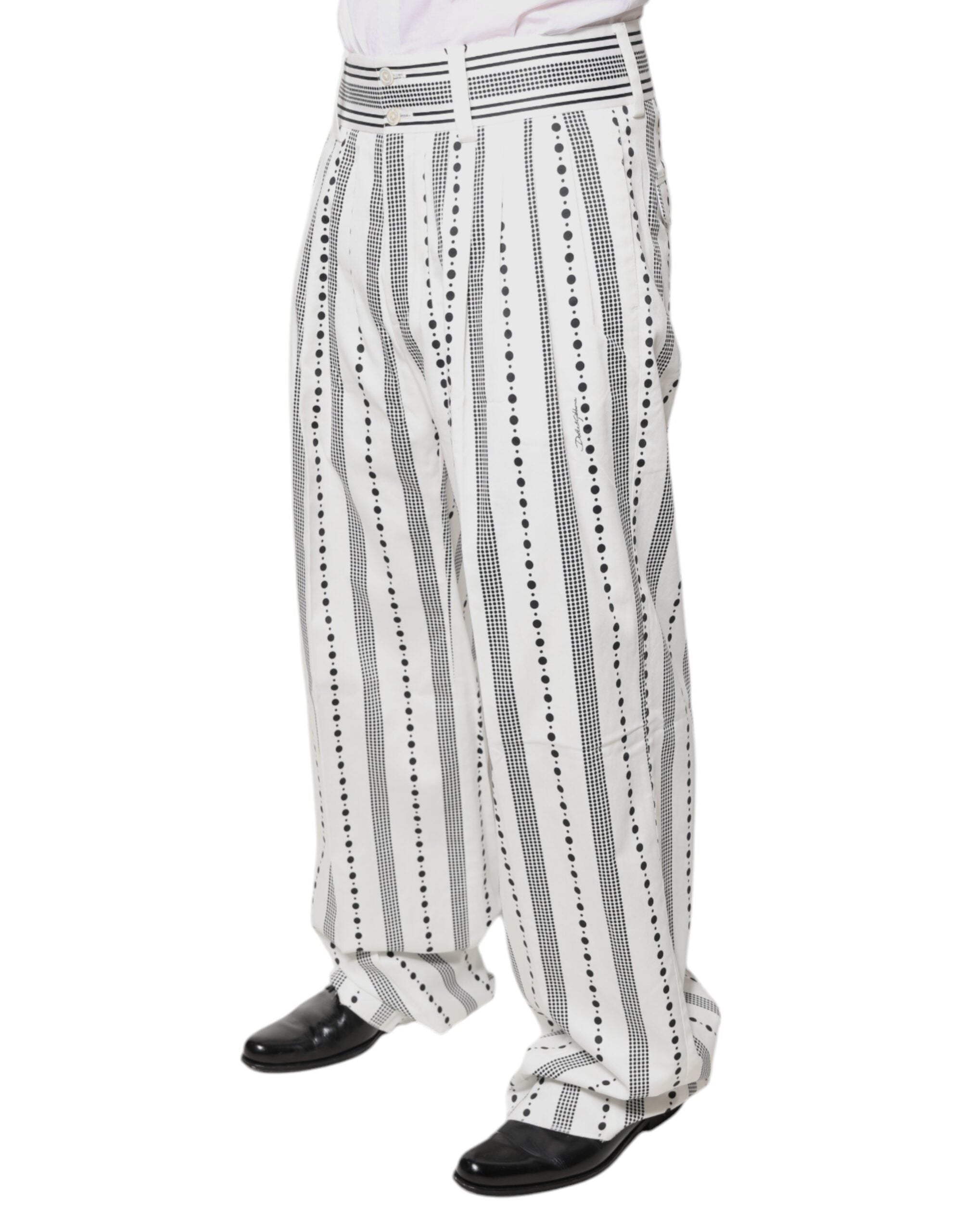 Dolce & Gabbana White Straight Formal Dress Pants LUNESCAPE