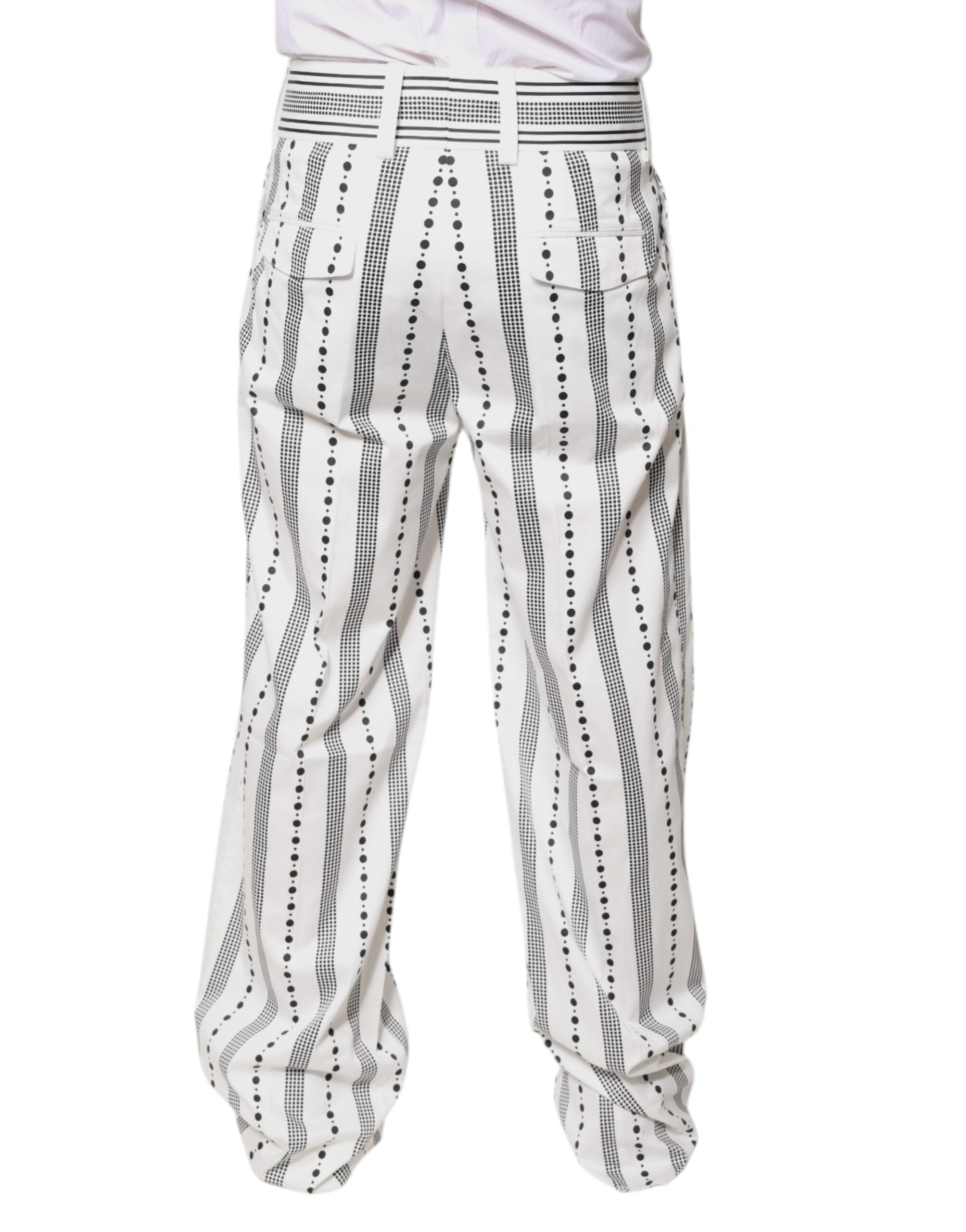Dolce & Gabbana White Straight Formal Dress Pants LUNESCAPE