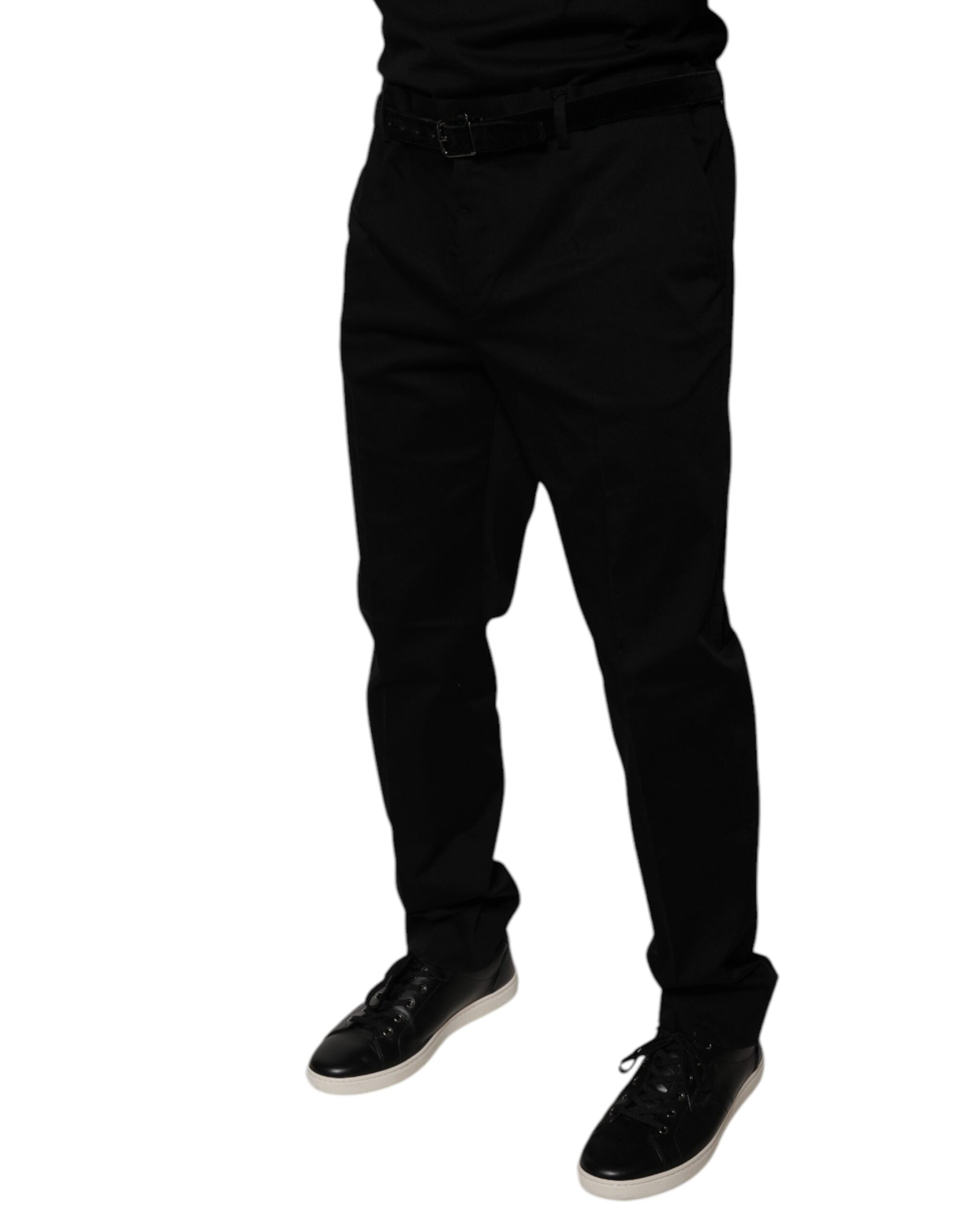 Dolce & Gabbana Black Tapered Formal Dress Pants LUNESCAPE