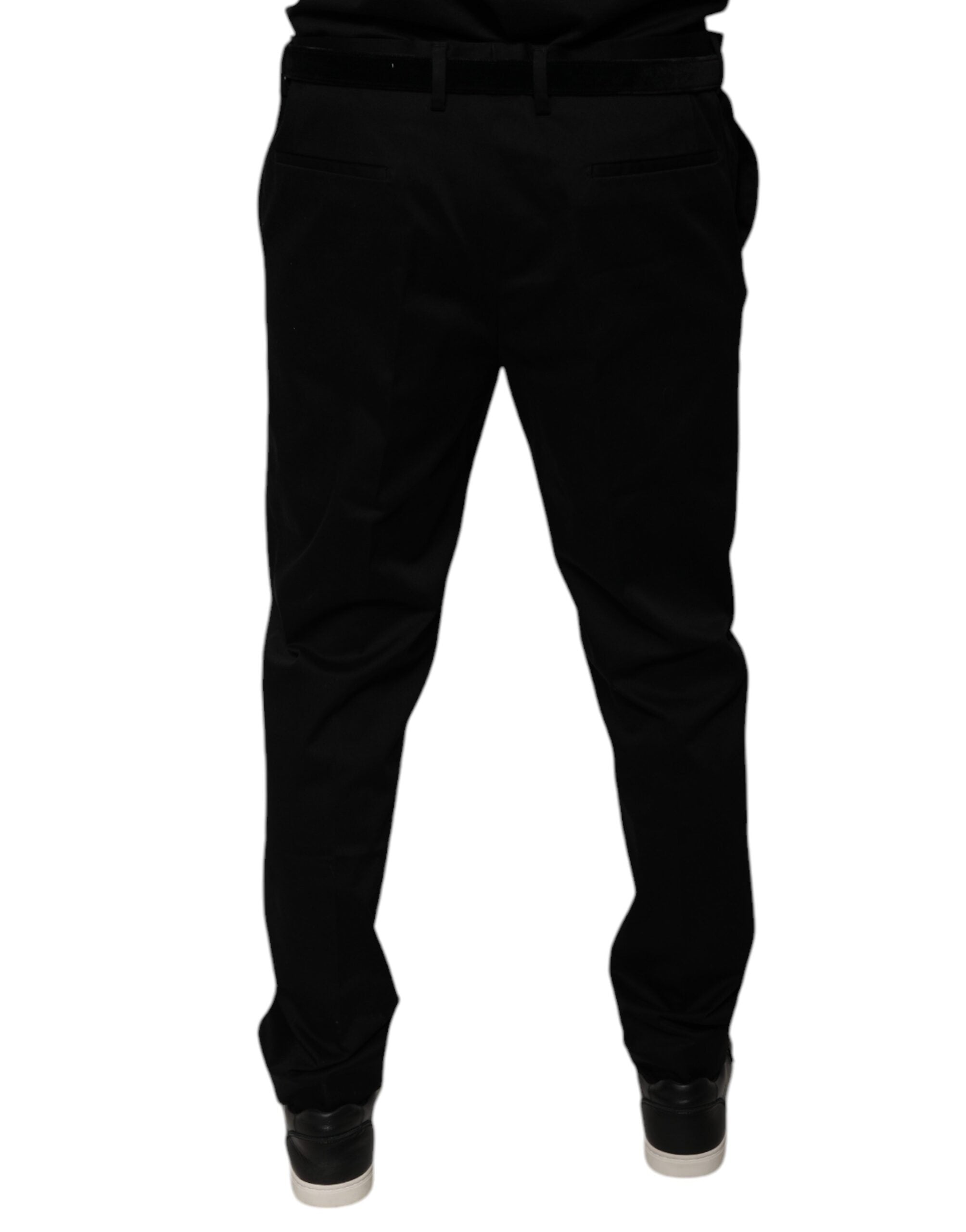 Dolce & Gabbana Black Tapered Formal Dress Pants LUNESCAPE