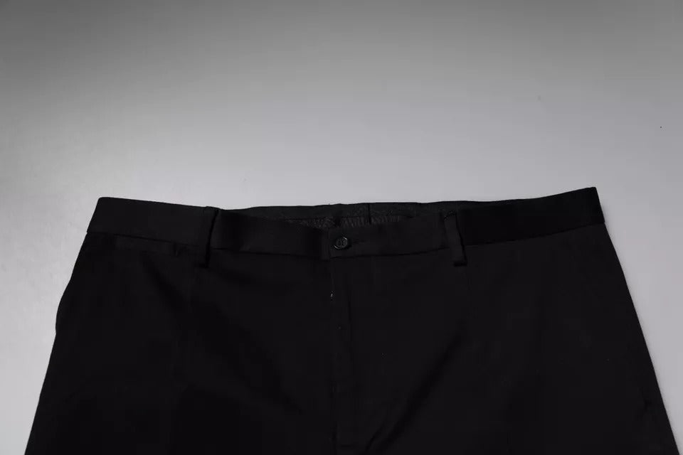 Dolce & Gabbana Black Tapered Formal Dress Pants LUNESCAPE