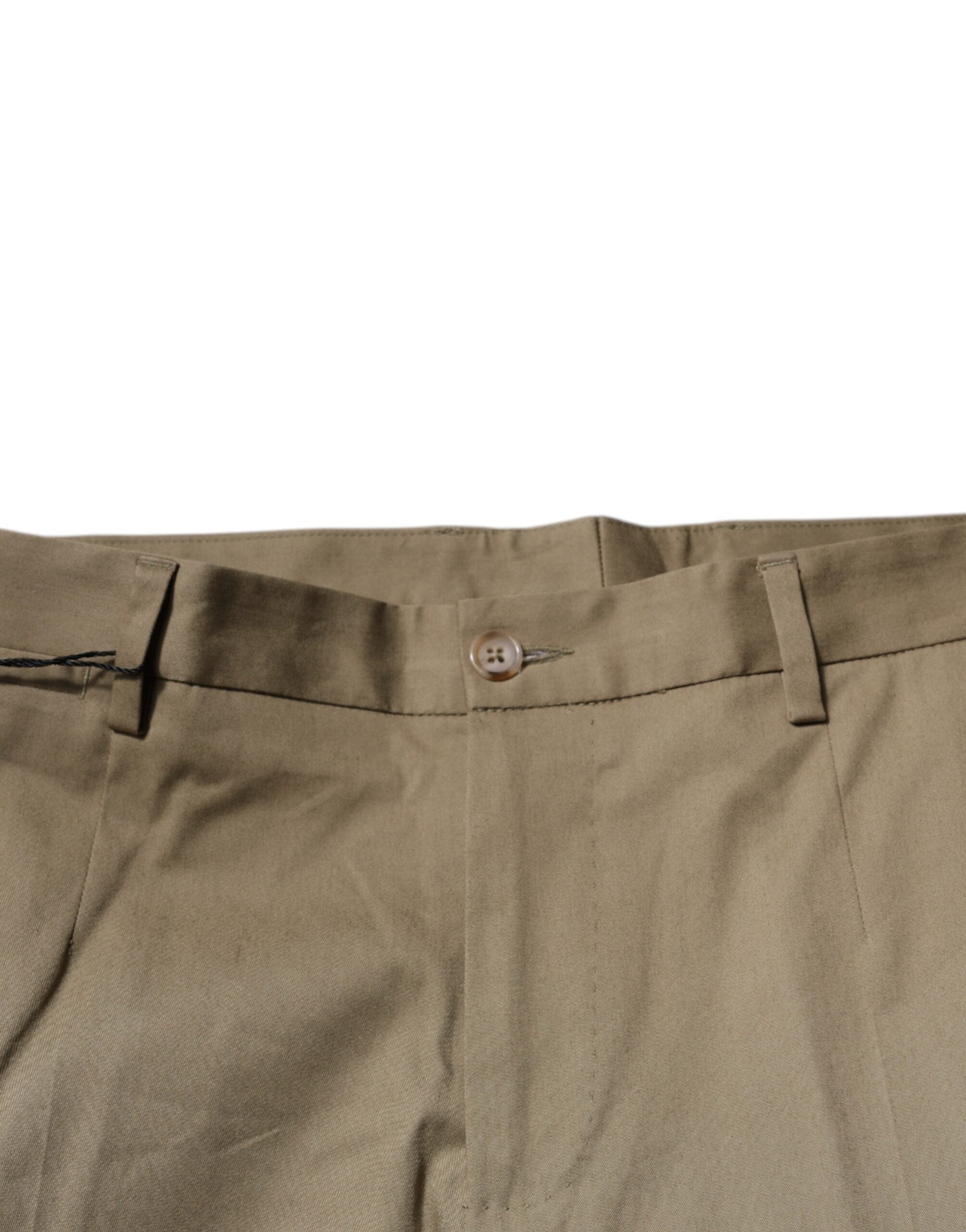 Dolce & Gabbana Brown Logo Men Casual Tapered Pants LUNESCAPE