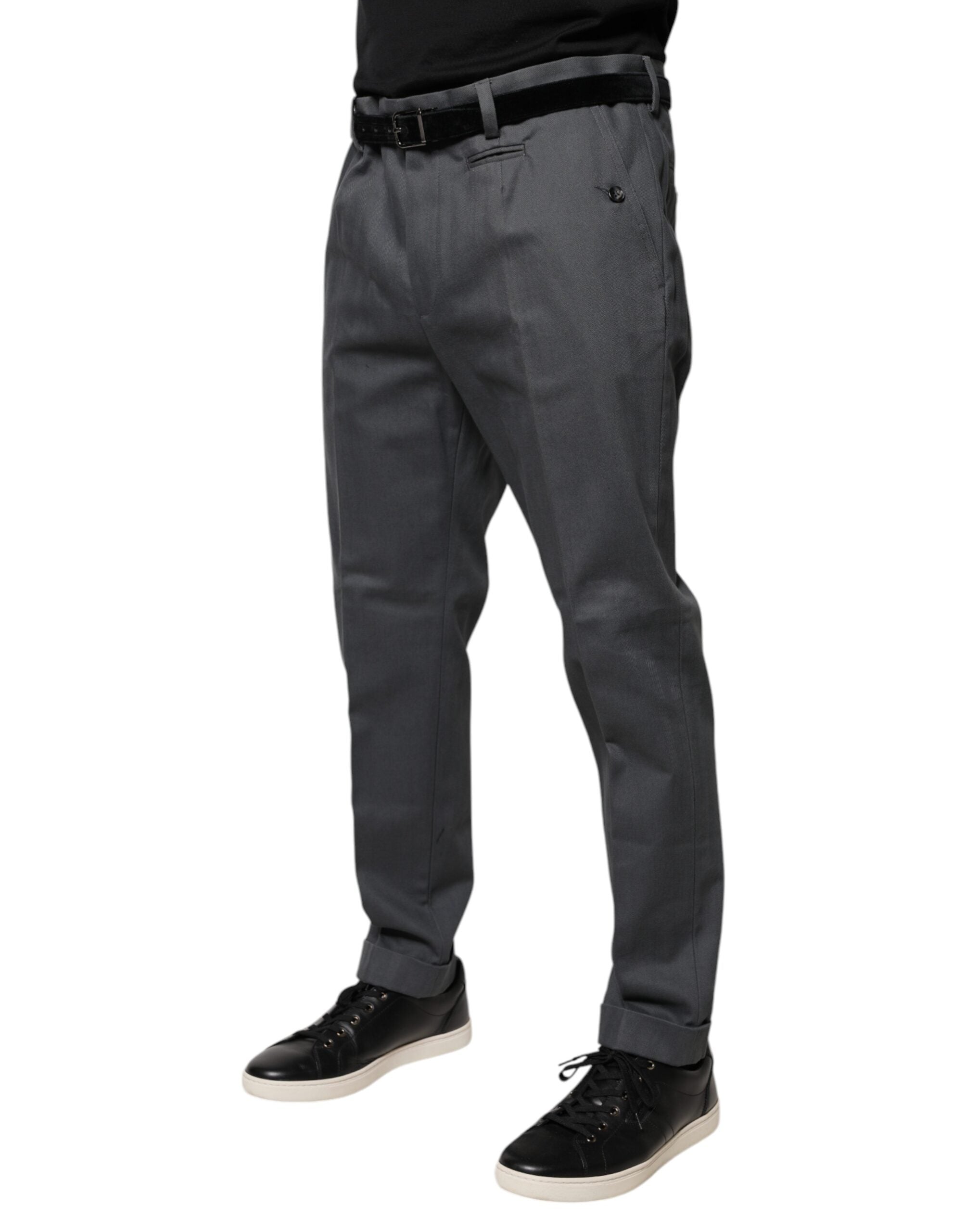 Dolce & Gabbana Gray Tapered Formal Dress Pants LUNESCAPE