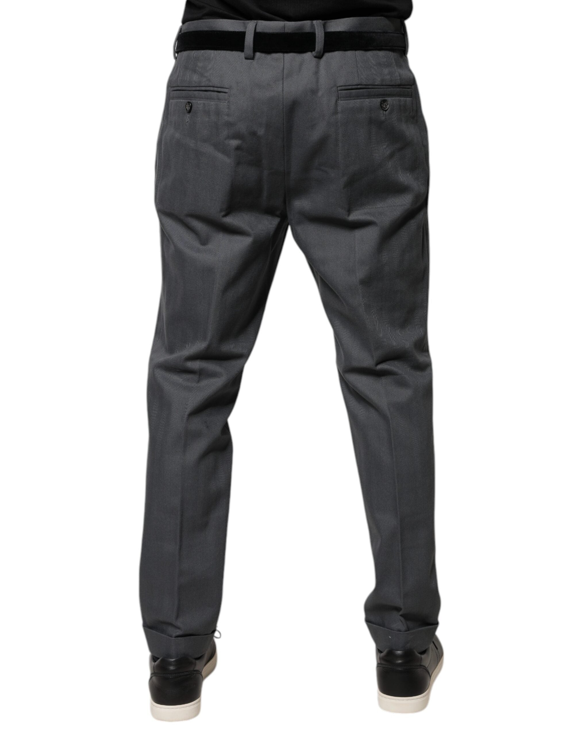Dolce & Gabbana Gray Tapered Formal Dress Pants LUNESCAPE