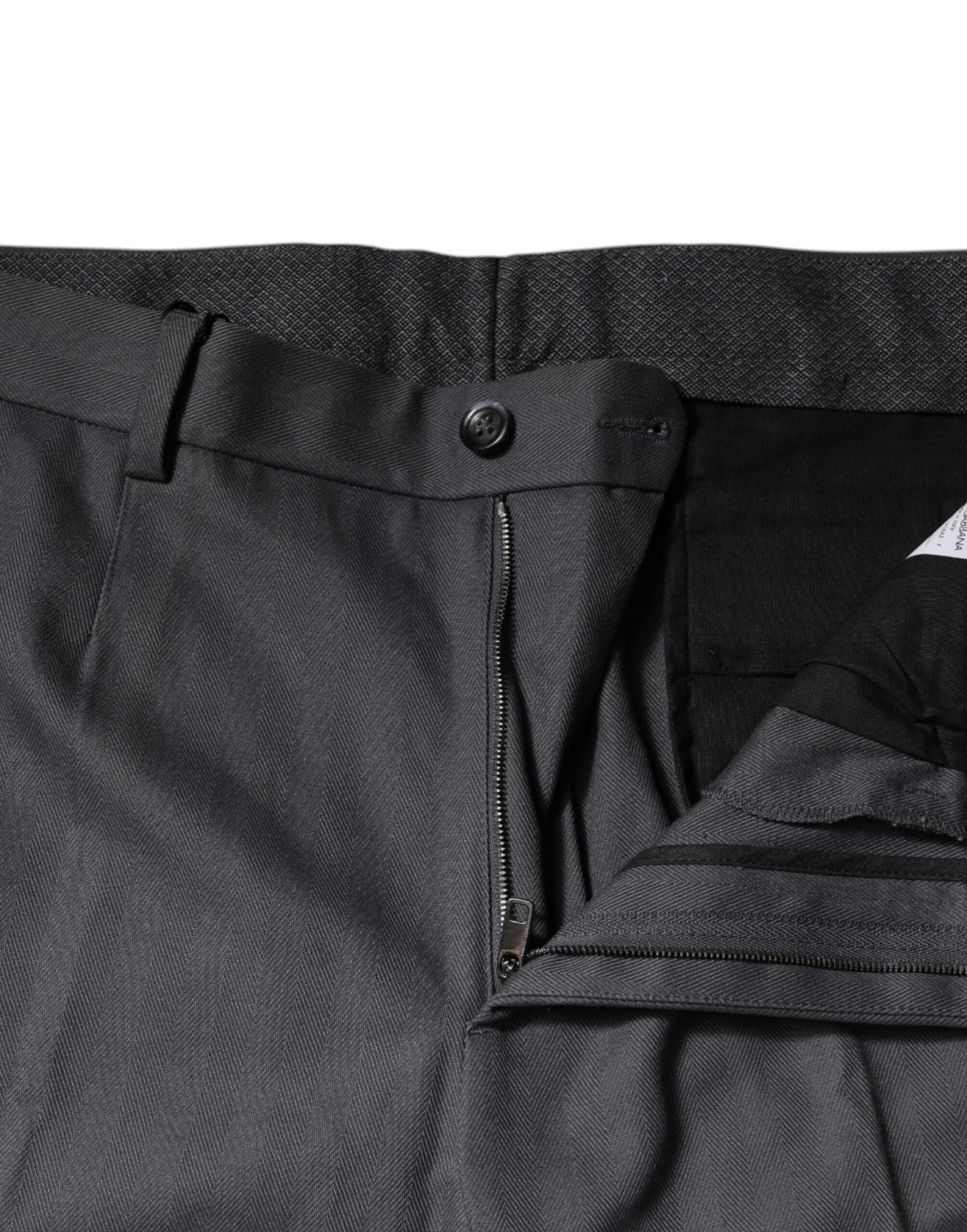 Dolce & Gabbana Gray Tapered Formal Dress Pants LUNESCAPE