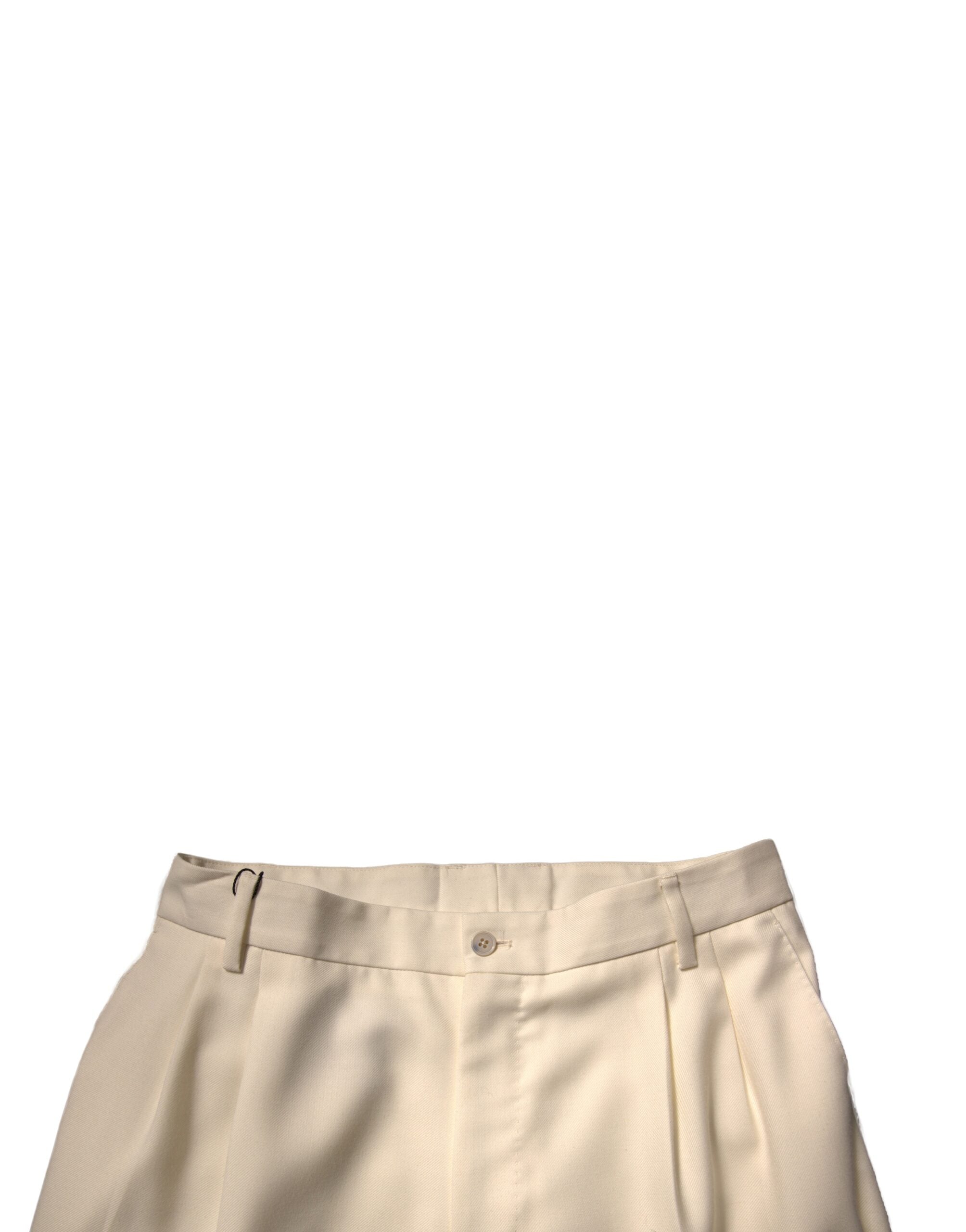 Dolce & Gabbana Off White Straight Dress Pants LUNESCAPE