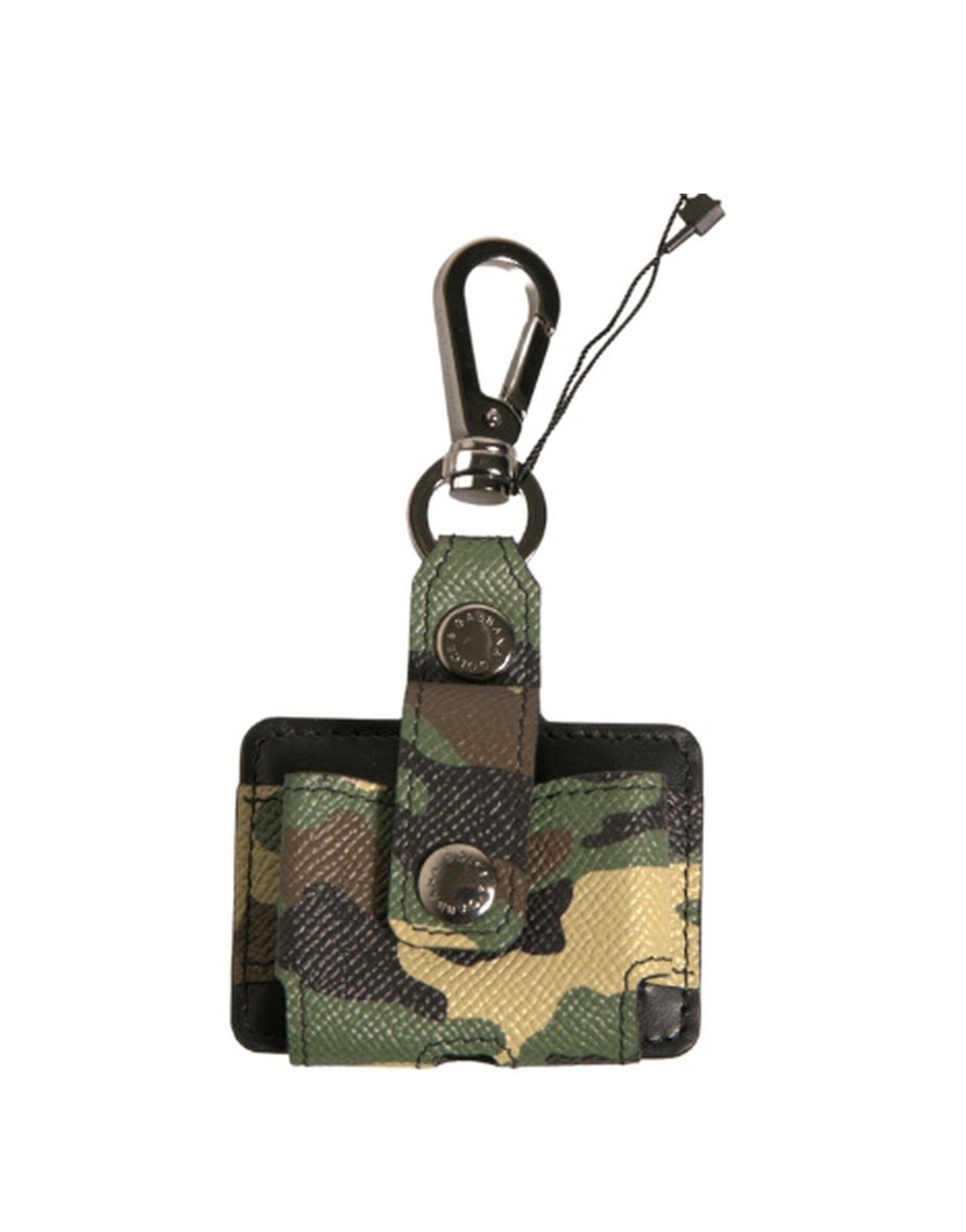 Dolce & Gabbana Multicolor Camouflage Leather Metal Airpods Case LUNESCAPE