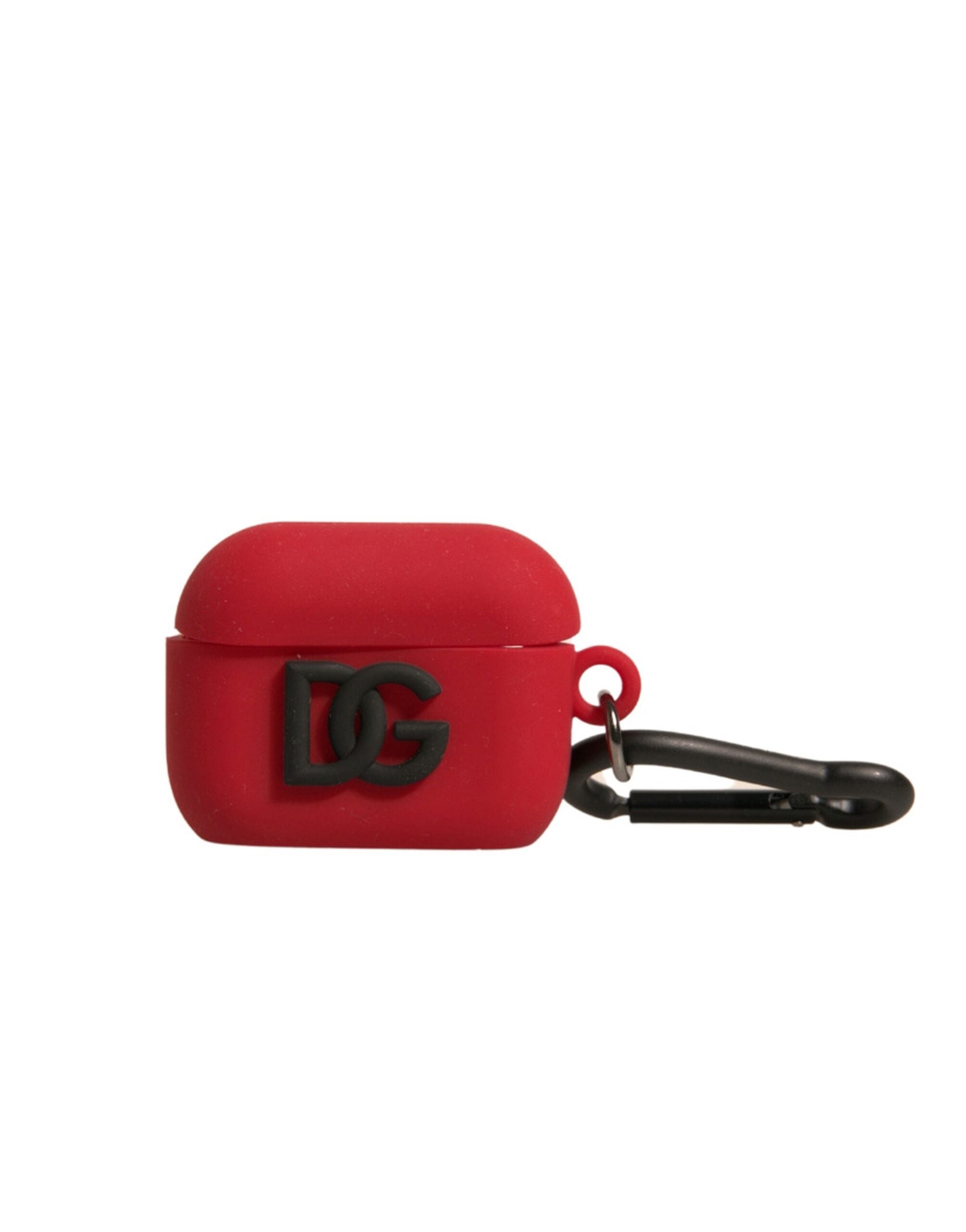 Dolce & Gabbana Red Silicone Rubber Logo Embossed Airpods Case LUNESCAPE